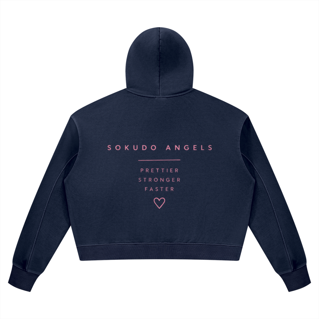 Sokudo Angels Stronger Boxy Wash Hoodie