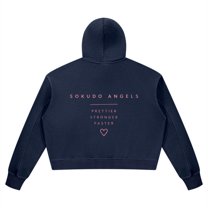 Sokudo Angels Stronger Boxy Wash Hoodie