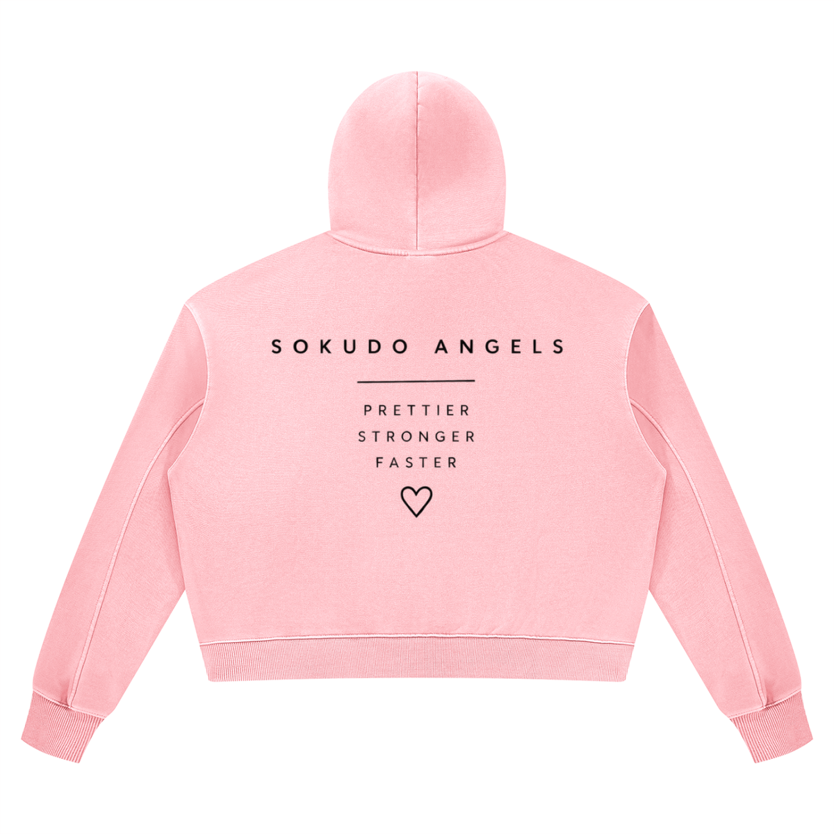Sokudo Angels Stronger Boxy Wash Hoodie