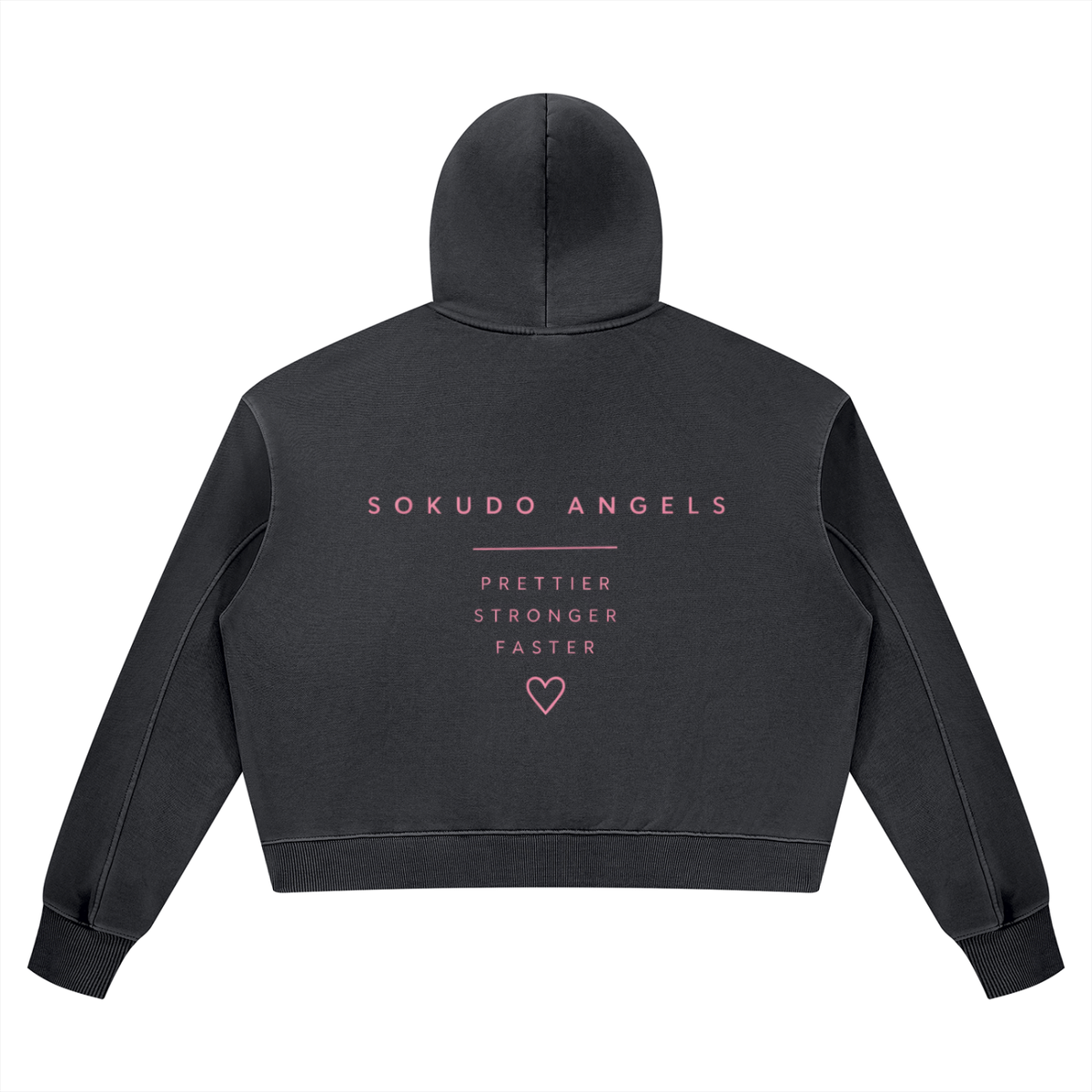 Sokudo Angels Stronger Boxy Wash Hoodie