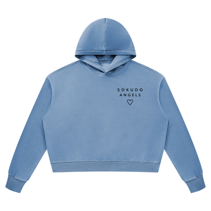 Sokudo Angels Stronger Boxy Wash Hoodie