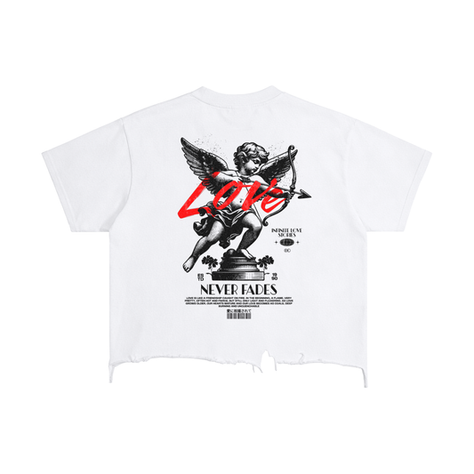 Love Angel Boxy Distressed Hem Tee