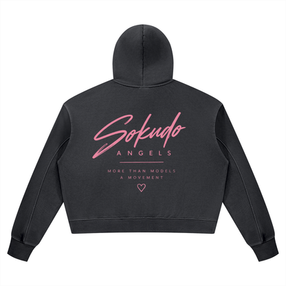 Sokudo Angels Movement Boxy Wash Hoodie