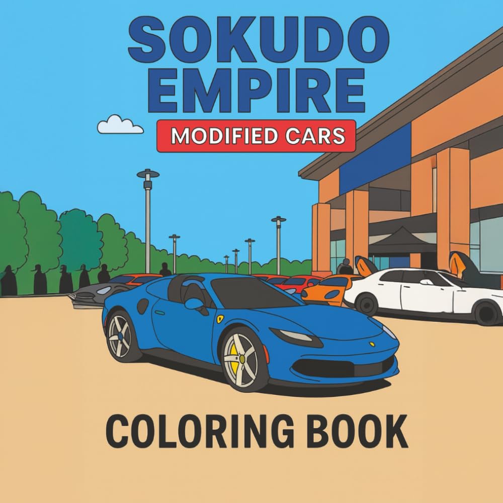 Sokudo Empire Modified Cars Coloring Book